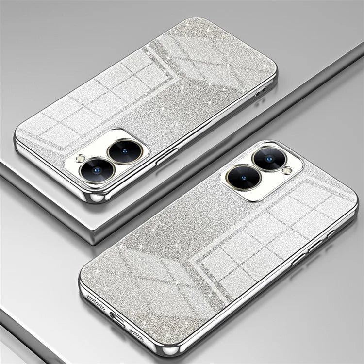 Phone Case for Realme V30t Cover Gradient Glitter Electroplating Cell Phone Shell