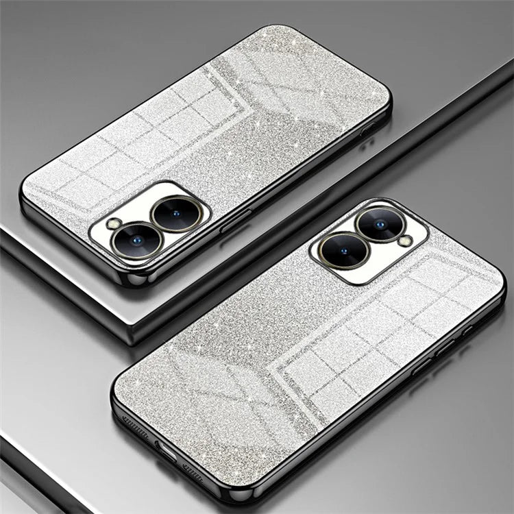 Phone Case for Realme V30t Cover Gradient Glitter Electroplating Cell Phone Shell