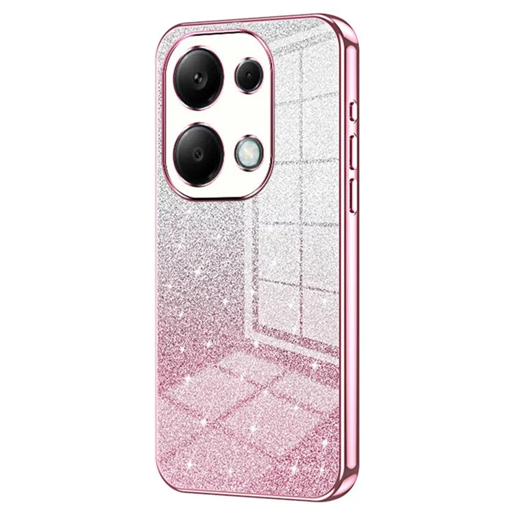 For Xiaomi Redmi Note 13 Pro 4G / Poco M6 Pro 4G Electroplating Shell Gradient Glitter Slim-Fit TPU Cell Phone Cases