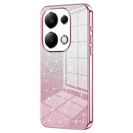 For Xiaomi Redmi Note 13 Pro 4G / Poco M6 Pro 4G Electroplating Shell Gradient Glitter Slim-Fit TPU Cell Phone Cases