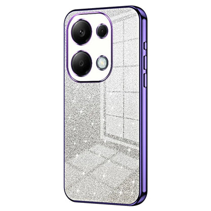 For Xiaomi Redmi Note 13 Pro 4G / Poco M6 Pro 4G Electroplating Shell Gradient Glitter Slim-Fit TPU Cell Phone Cases