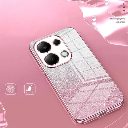 For Xiaomi Redmi Note 13 Pro 4G / Poco M6 Pro 4G Electroplating Shell Gradient Glitter Slim-Fit TPU Cell Phone Cases
