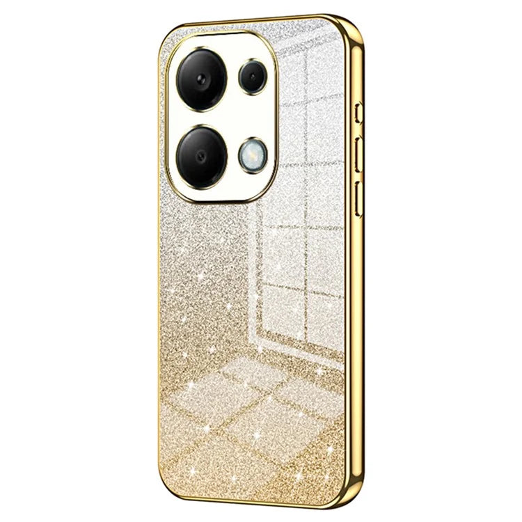 For Xiaomi Redmi Note 13 Pro 4G / Poco M6 Pro 4G Electroplating Shell Gradient Glitter Slim-Fit TPU Cell Phone Cases