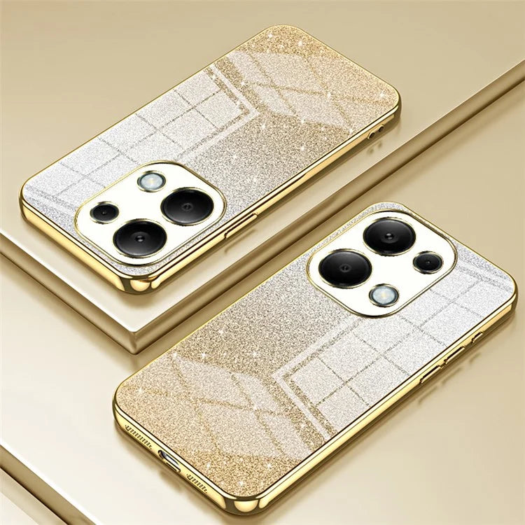 For Xiaomi Redmi Note 13 Pro 4G / Poco M6 Pro 4G Electroplating Shell Gradient Glitter Slim-Fit TPU Cell Phone Cases