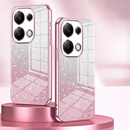 For Xiaomi Redmi Note 13 Pro 4G / Poco M6 Pro 4G Electroplating Shell Gradient Glitter Slim-Fit TPU Cell Phone Cases