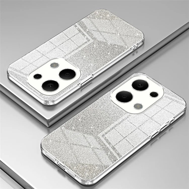 For Xiaomi Redmi Note 13 Pro 4G / Poco M6 Pro 4G Electroplating Shell Gradient Glitter Slim-Fit TPU Cell Phone Cases
