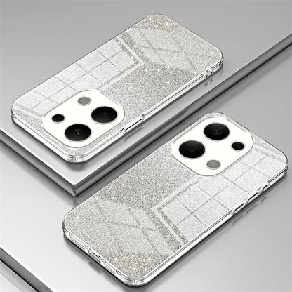 For Xiaomi Redmi Note 13 Pro 4G / Poco M6 Pro 4G Electroplating Shell Gradient Glitter Slim-Fit TPU Cell Phone Cases