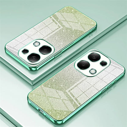 For Xiaomi Redmi Note 13 Pro 4G / Poco M6 Pro 4G Electroplating Shell Gradient Glitter Slim-Fit TPU Cell Phone Cases