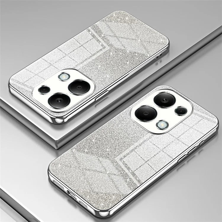 For Xiaomi Redmi Note 13 Pro 4G / Poco M6 Pro 4G Electroplating Shell Gradient Glitter Slim-Fit TPU Cell Phone Cases