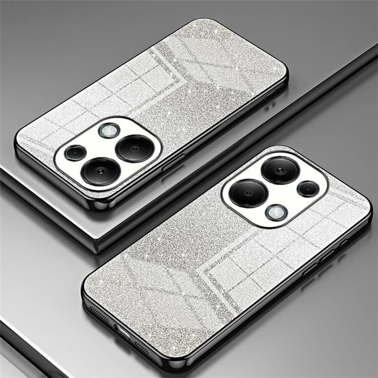 For Xiaomi Redmi Note 13 Pro 4G / Poco M6 Pro 4G Electroplating Shell Gradient Glitter Slim-Fit TPU Cell Phone Cases