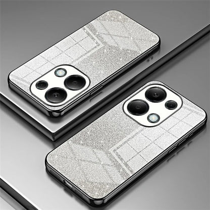 For Xiaomi Redmi Note 13 Pro 4G / Poco M6 Pro 4G Electroplating Shell Gradient Glitter Slim-Fit TPU Cell Phone Cases