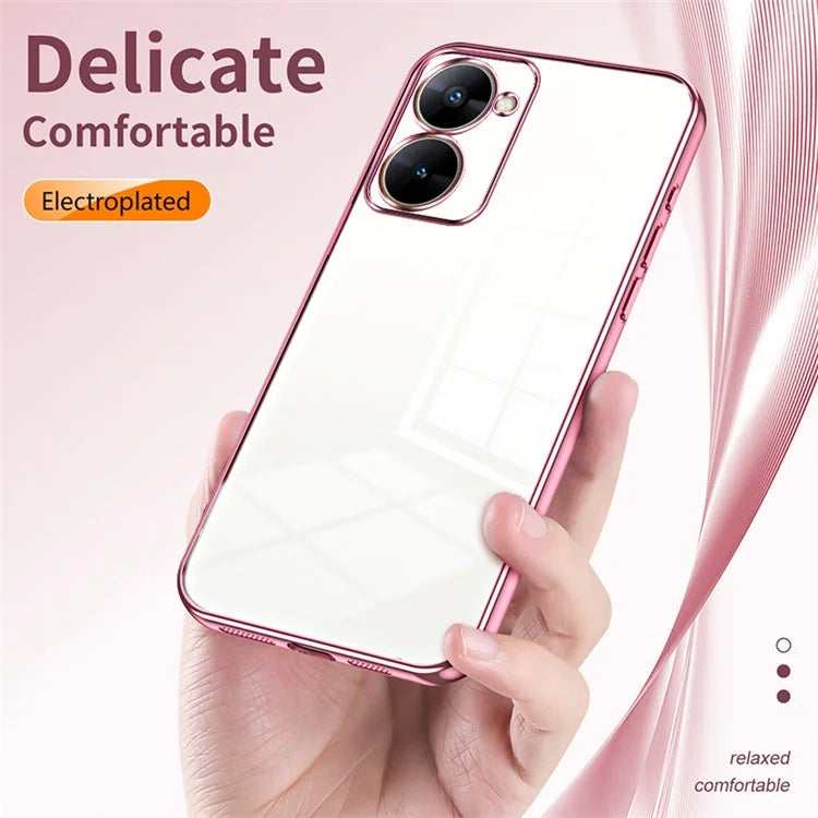 For Realme V30t Cell Phone Cases Anti-Scratch TPU Electroplating Phone Protector