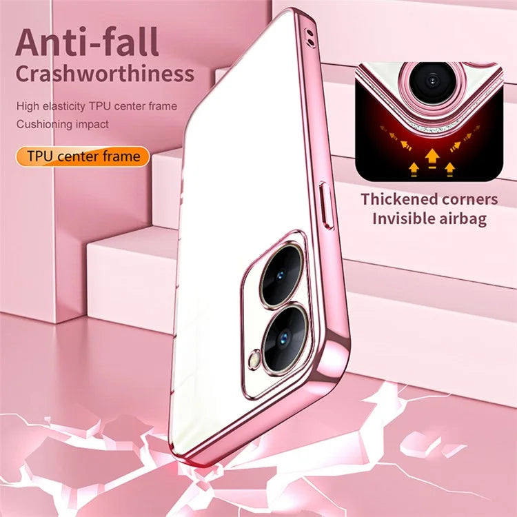 For Realme V30t Cell Phone Cases Anti-Scratch TPU Electroplating Phone Protector
