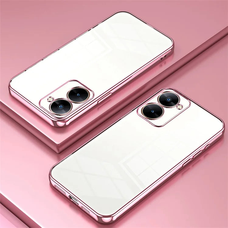 For Realme V30t Cell Phone Cases Anti-Scratch TPU Electroplating Phone Protector