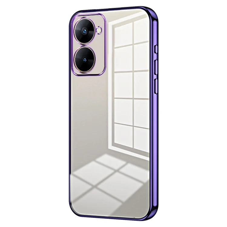 For Realme V30t Cell Phone Cases Anti-Scratch TPU Electroplating Phone Protector