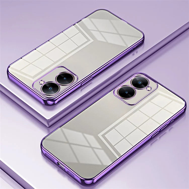 For Realme V30t Cell Phone Cases Anti-Scratch TPU Electroplating Phone Protector