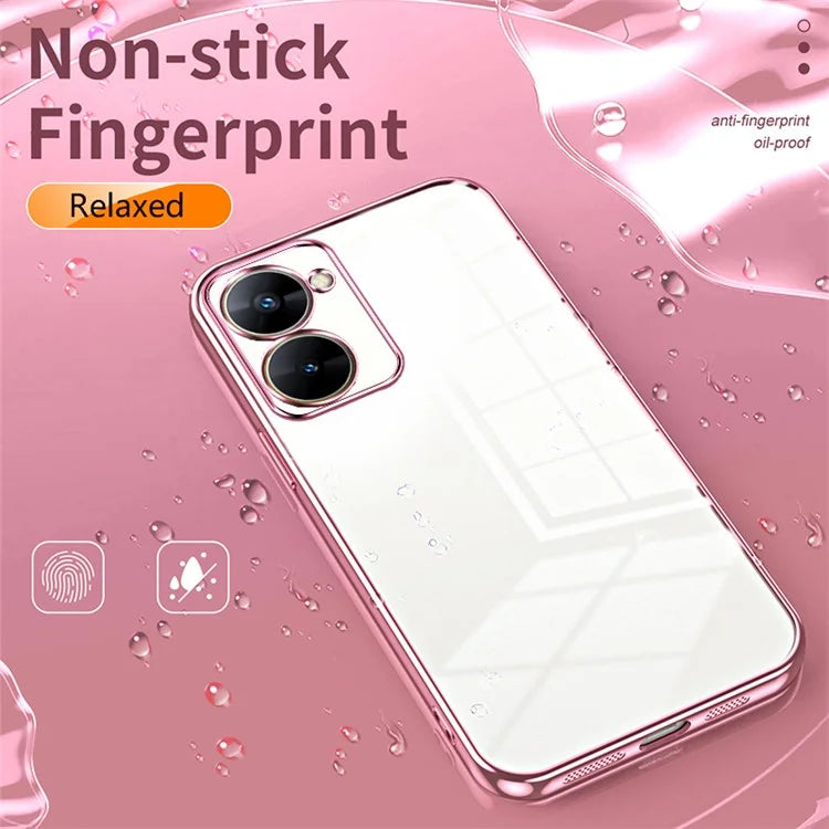 For Realme V30t Cell Phone Cases Anti-Scratch TPU Electroplating Phone Protector