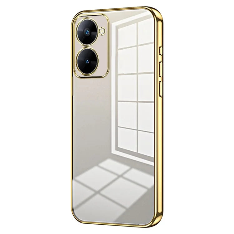 For Realme V30t Cell Phone Cases Anti-Scratch TPU Electroplating Phone Protector