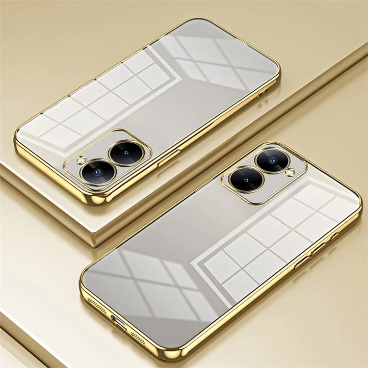 For Realme V30t Cell Phone Cases Anti-Scratch TPU Electroplating Phone Protector