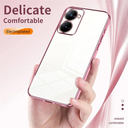 For Realme V30t Cell Phone Cases Anti-Scratch TPU Electroplating Phone Protector