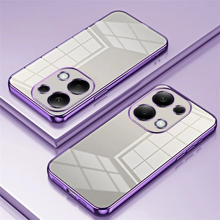 For Xiaomi Redmi Note 13 Pro 4G / Poco M6 Pro 4G Electroplating TPU Cover Cell Phone Case