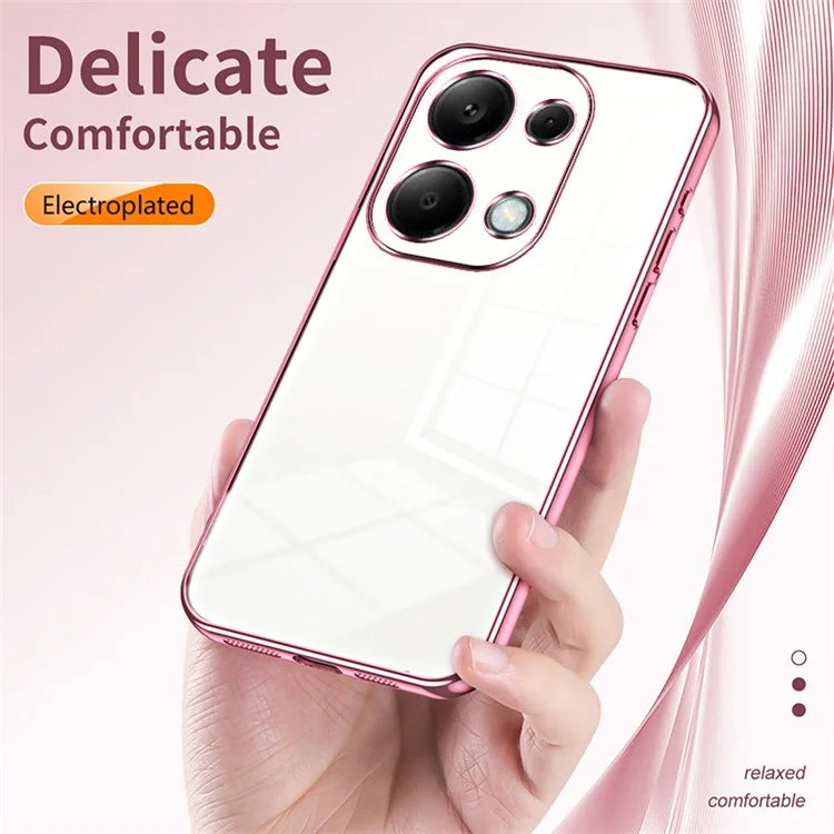 For Xiaomi Redmi Note 13 Pro 4G / Poco M6 Pro 4G Electroplating TPU Cover Cell Phone Case