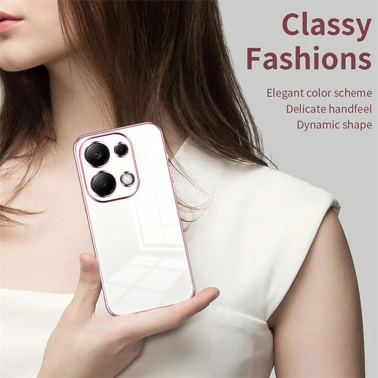 For Xiaomi Redmi Note 13 Pro 4G / Poco M6 Pro 4G Electroplating TPU Cover Cell Phone Case
