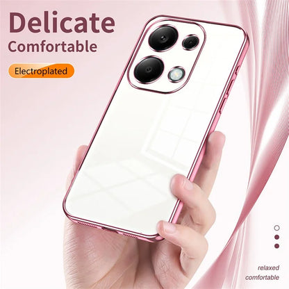 For Xiaomi Redmi Note 13 Pro 4G / Poco M6 Pro 4G Electroplating TPU Cover Cell Phone Case