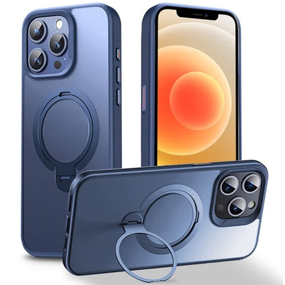 For iPhone 12 Pro Max Kickstand Phone Case TPU+PC Phone Back Cover Compatible with MagSafe