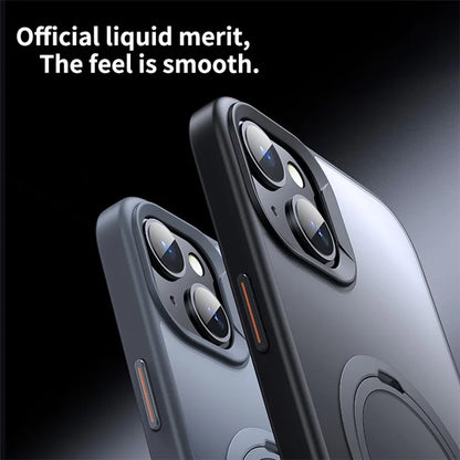 Magnetic Phone Case for iPhone 13 / 14 TPU+PC Phone Cover Kickstand Shell Compatible with MagSafe