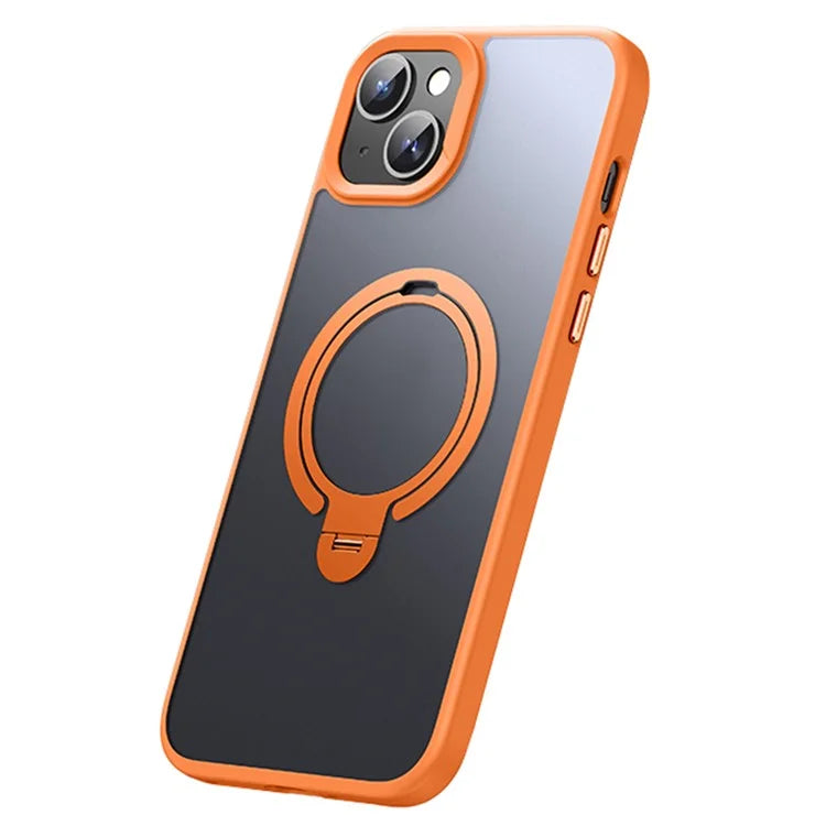 Magnetic Phone Case for iPhone 13 / 14 TPU+PC Phone Cover Kickstand Shell Compatible with MagSafe