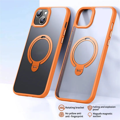 Magnetic Phone Case for iPhone 13 / 14 TPU+PC Phone Cover Kickstand Shell Compatible with MagSafe