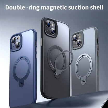 Magnetic Phone Case for iPhone 13 / 14 TPU+PC Phone Cover Kickstand Shell Compatible with MagSafe