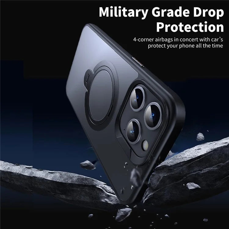 For iPhone 13 Pro Case Compatible with MagSafe TPU+PC Phone Back Cover with Kickstand