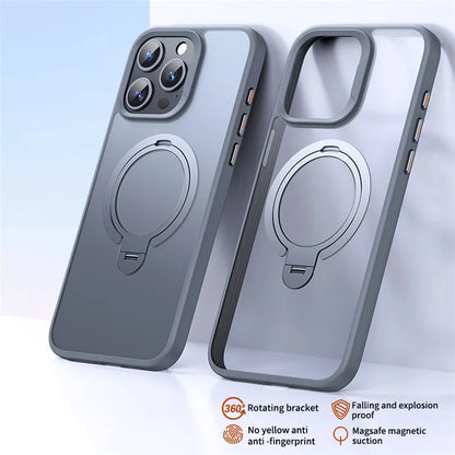 For iPhone 13 Pro Case Compatible with MagSafe TPU+PC Phone Back Cover with Kickstand