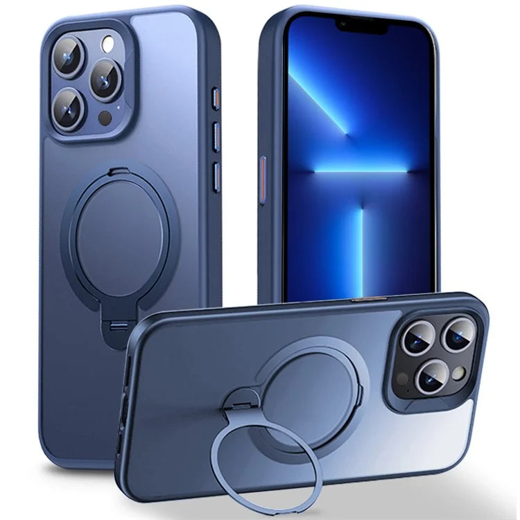For iPhone 13 Pro Case Compatible with MagSafe TPU+PC Phone Back Cover with Kickstand