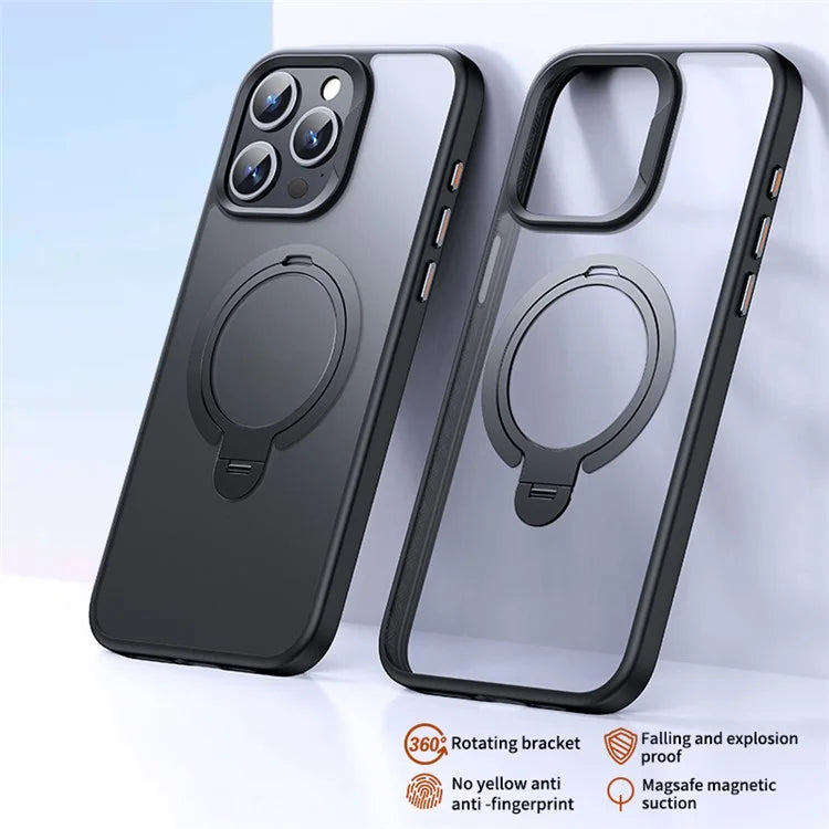 For iPhone 13 Pro Max Case Kickstand Anti-Scratch TPU+PC Phone Cover Compatible with MagSafe