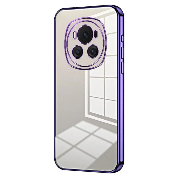 Back Shell for Honor Magic6 5G , Electroplating Soft TPU Cell Phone Case