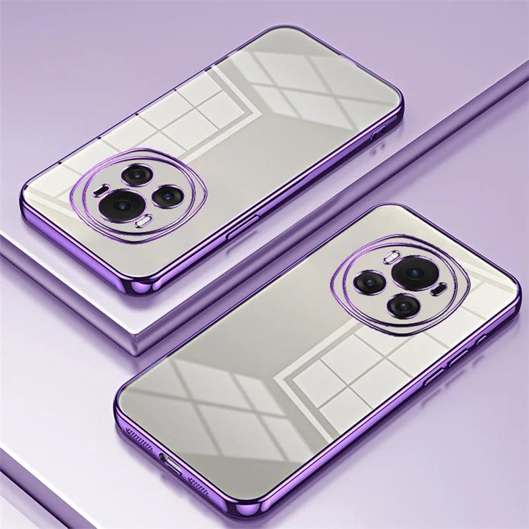 Back Shell for Honor Magic6 5G , Electroplating Soft TPU Cell Phone Case