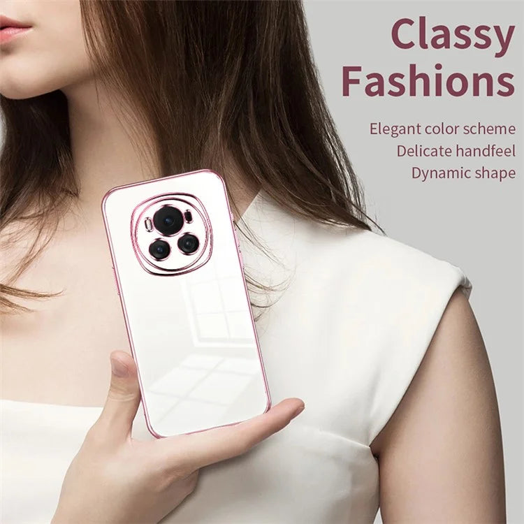 Back Shell for Honor Magic6 5G , Electroplating Soft TPU Cell Phone Case