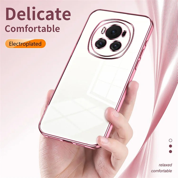 Back Shell for Honor Magic6 5G , Electroplating Soft TPU Cell Phone Case