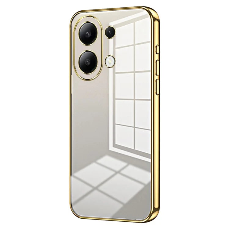 Back Shell for Xiaomi Redmi Note 13 4G Anti-fingerprint Electroplating TPU Cell Phone Case