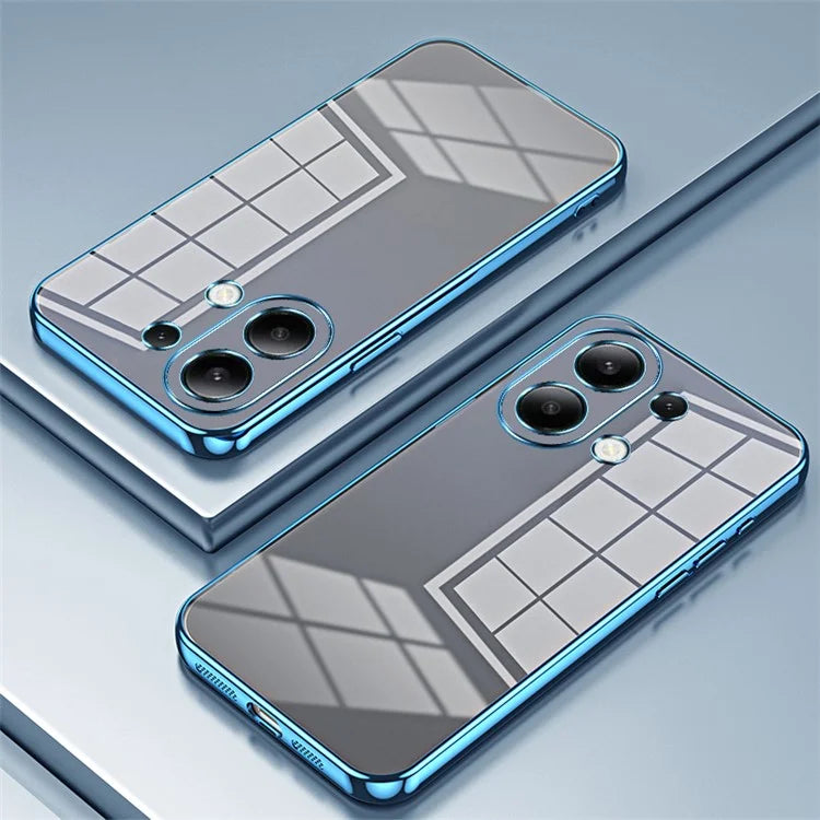 Back Shell for Xiaomi Redmi Note 13 4G Anti-fingerprint Electroplating TPU Cell Phone Case