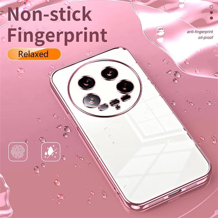 For Xiaomi 14 Ultra Electroplating TPU Cover Fingerprint Free Cell Phone Case