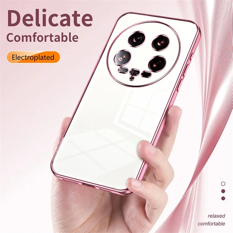 For Xiaomi 14 Ultra Electroplating TPU Cover Fingerprint Free Cell Phone Case