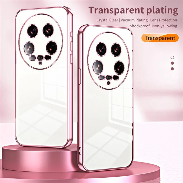 For Xiaomi 14 Ultra Electroplating TPU Cover Fingerprint Free Cell Phone Case