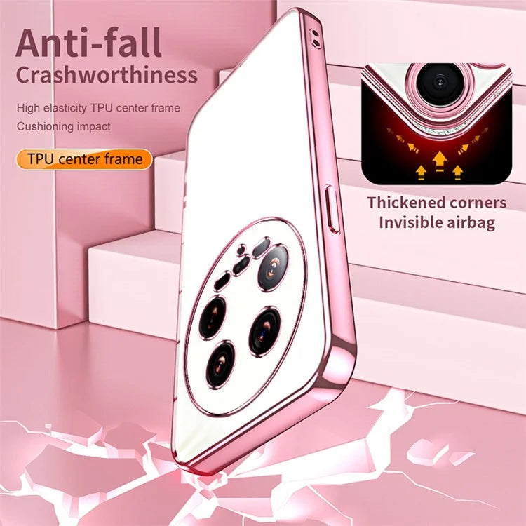 For Xiaomi 14 Ultra Electroplating TPU Cover Fingerprint Free Cell Phone Case