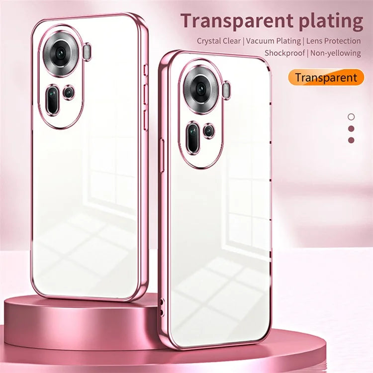 For Oppo Reno11 5G (Global) Collision Resistant Electroplating TPU Cover Cell Phone Case