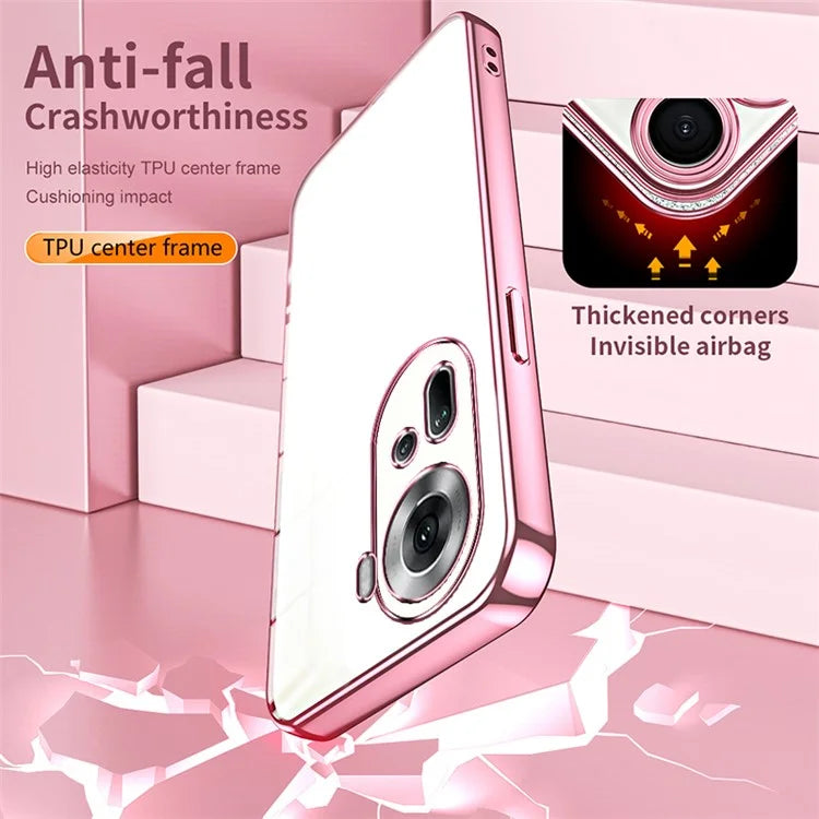 For Oppo Reno11 5G (Global) Collision Resistant Electroplating TPU Cover Cell Phone Case