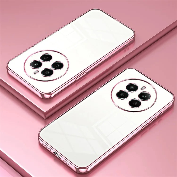 For Realme 12+ 5G Cell Phone Cases Flexible TPU Electroplating Phone Protector